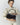 Shoulder Bag — Black croco-embossed patent leather