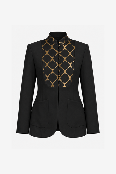 Jenny Mosaic jacket — Black and gold