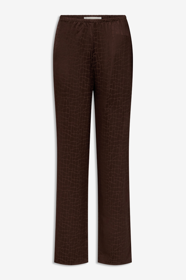 Aria Snake Pants — Dark Brown