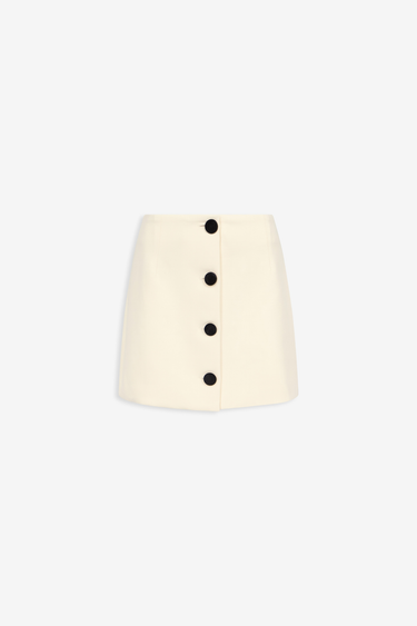 Lucio Suit Bico stretch suiting skirt — Black and white