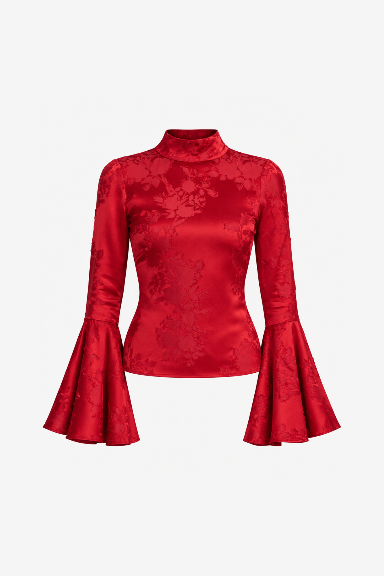 Elvira Flower cotton top — Red – DESTREE