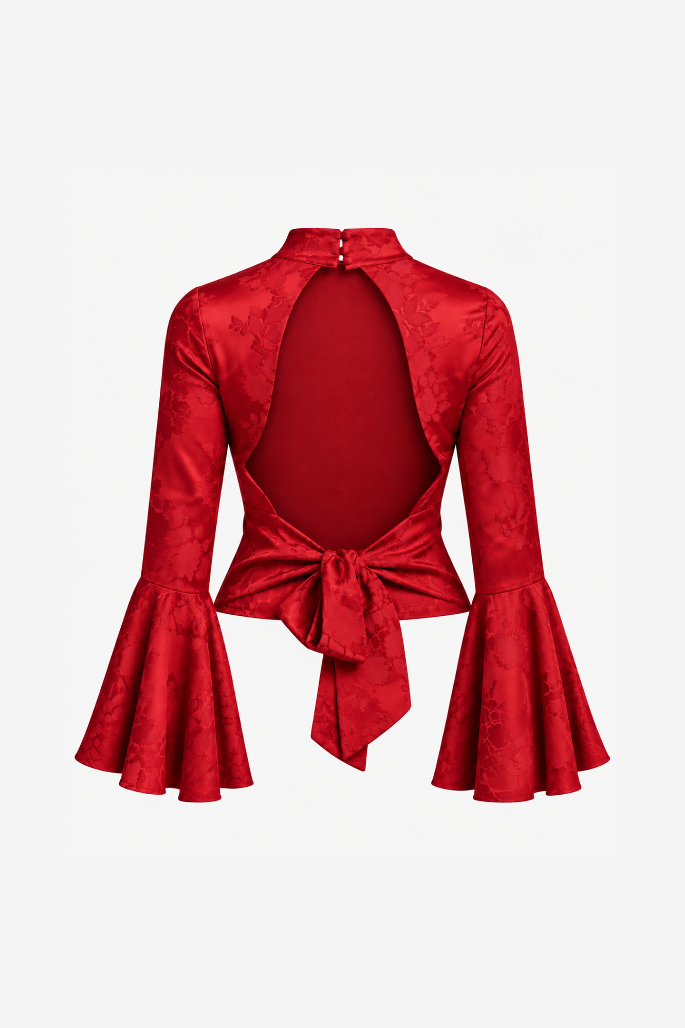 Elvira Flower cotton top — Red – DESTREE
