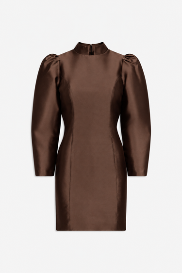 Galla Smart silk dress — Brown