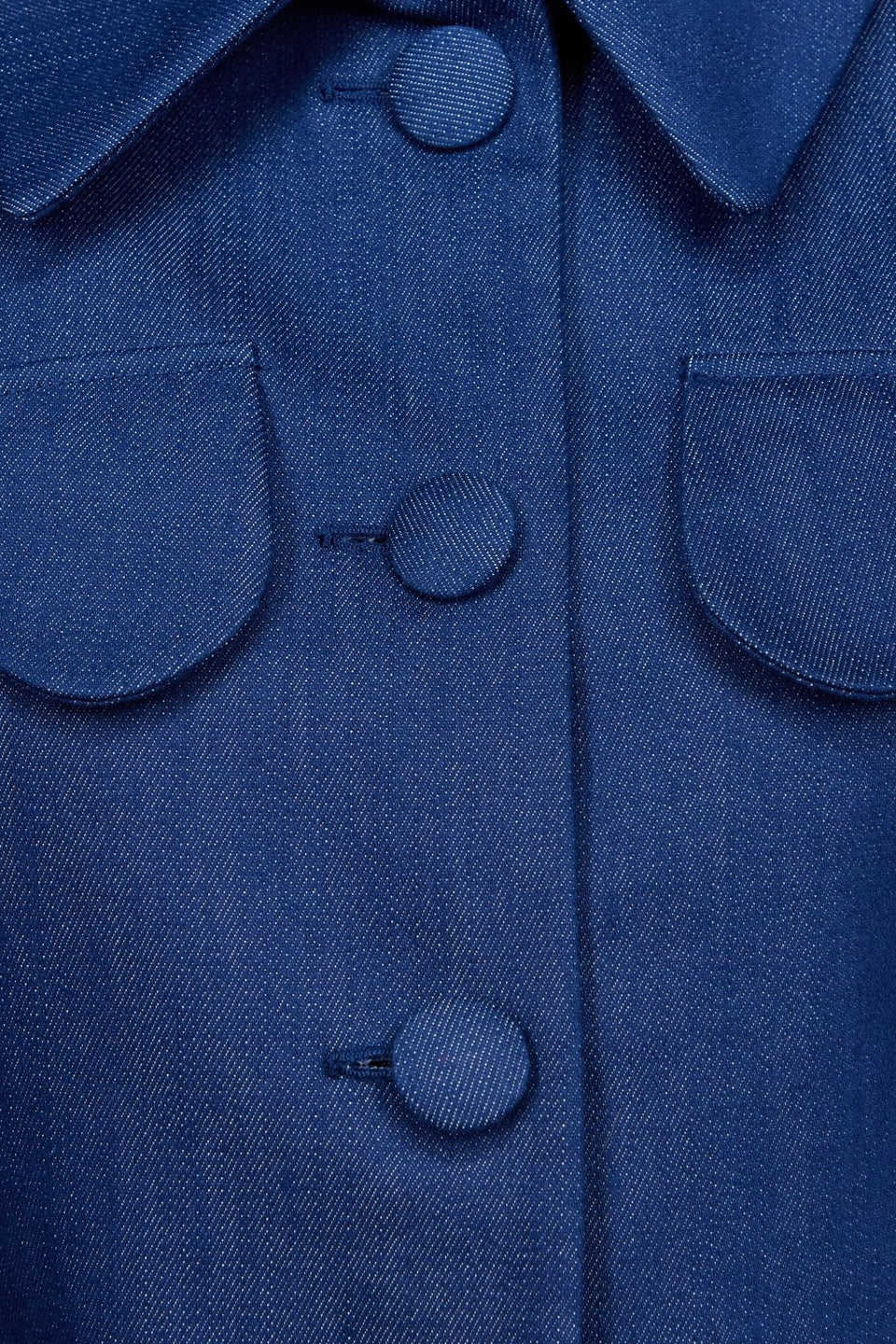 blue jean dress jacket denim Utility button-front 042026 Button closure 2026 Wedding Guest Dress Size:L or Large