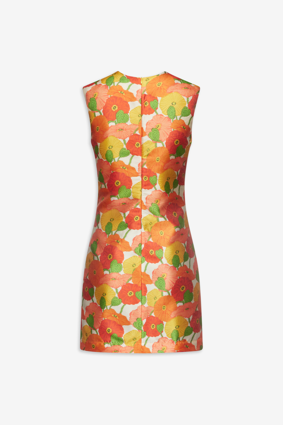 floral satin mini dress Multicolour floral satin mini dress – DESTREE