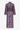 Blue and red printed belted midi dress