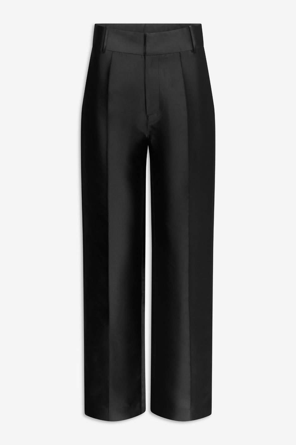 Black Satin straight Pants