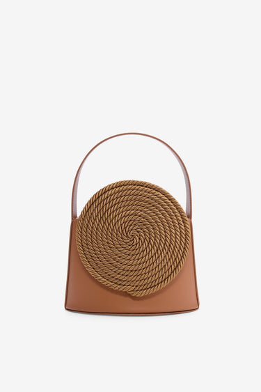 Leather bag with passementerie details - Camel