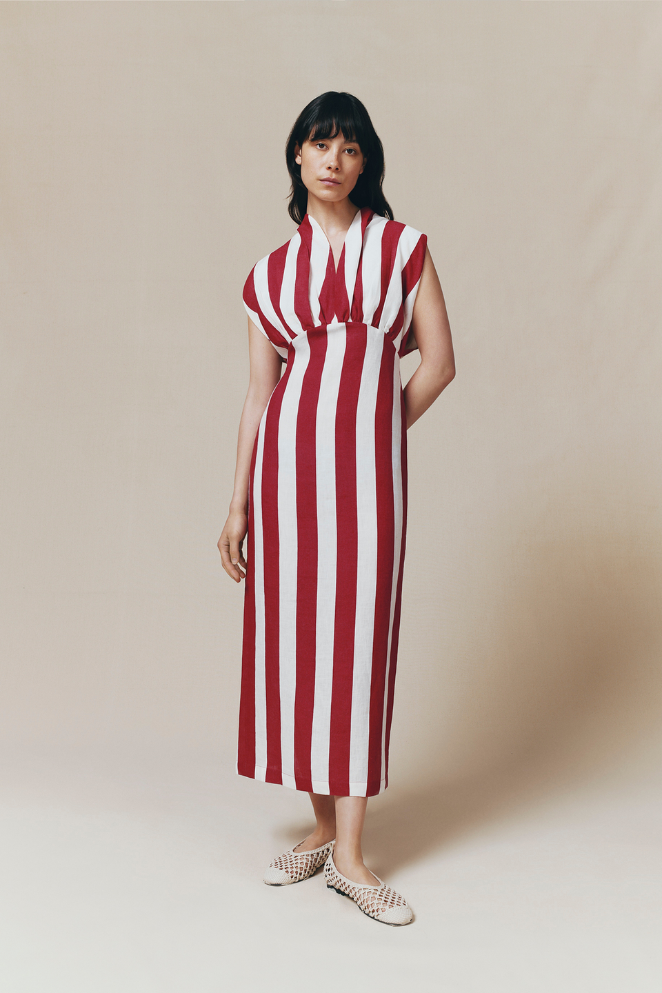 sleeveless linen maxi dress Endless Rose