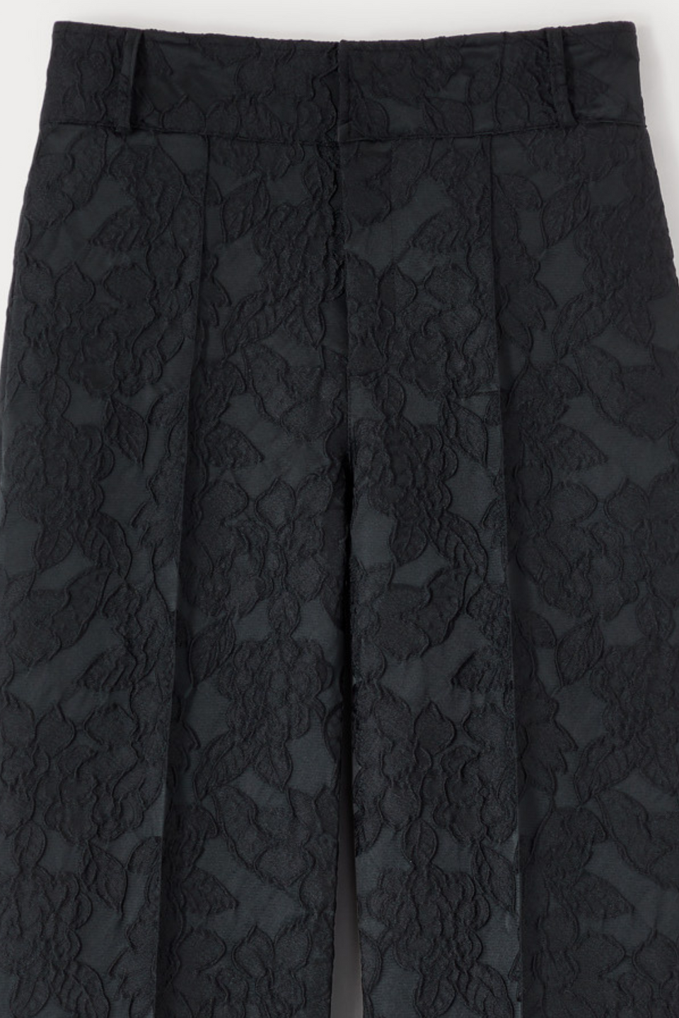 Black embossed flared pants – DESTREE