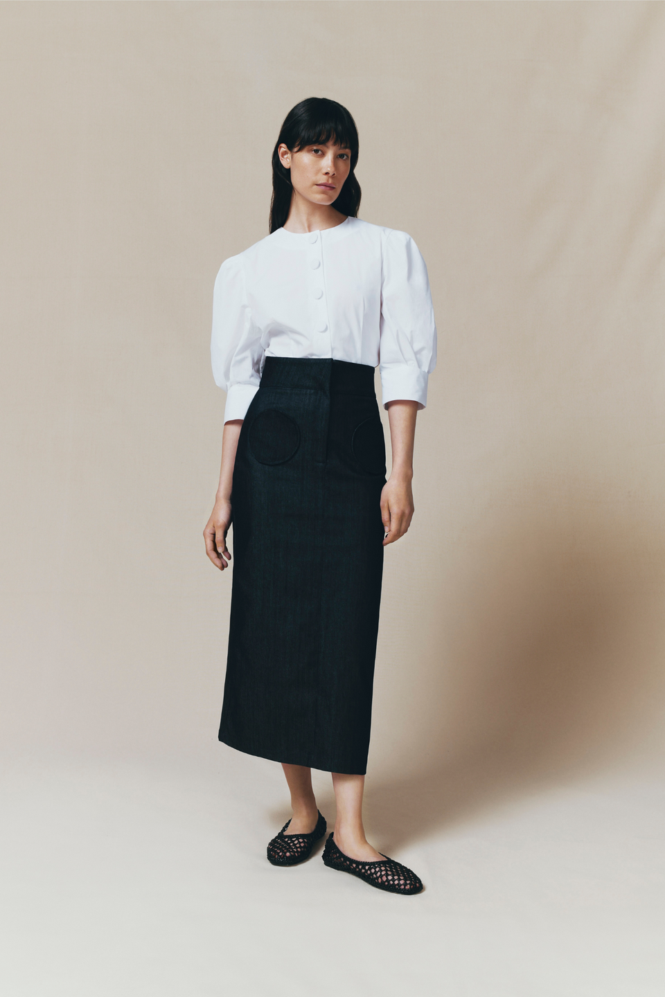 Takashi denim skirt — Dark blue – DESTREE