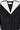Black & ecru crepe jacket with wide lapels and button detail