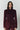 Burgundy velvet utility button-front jacket
