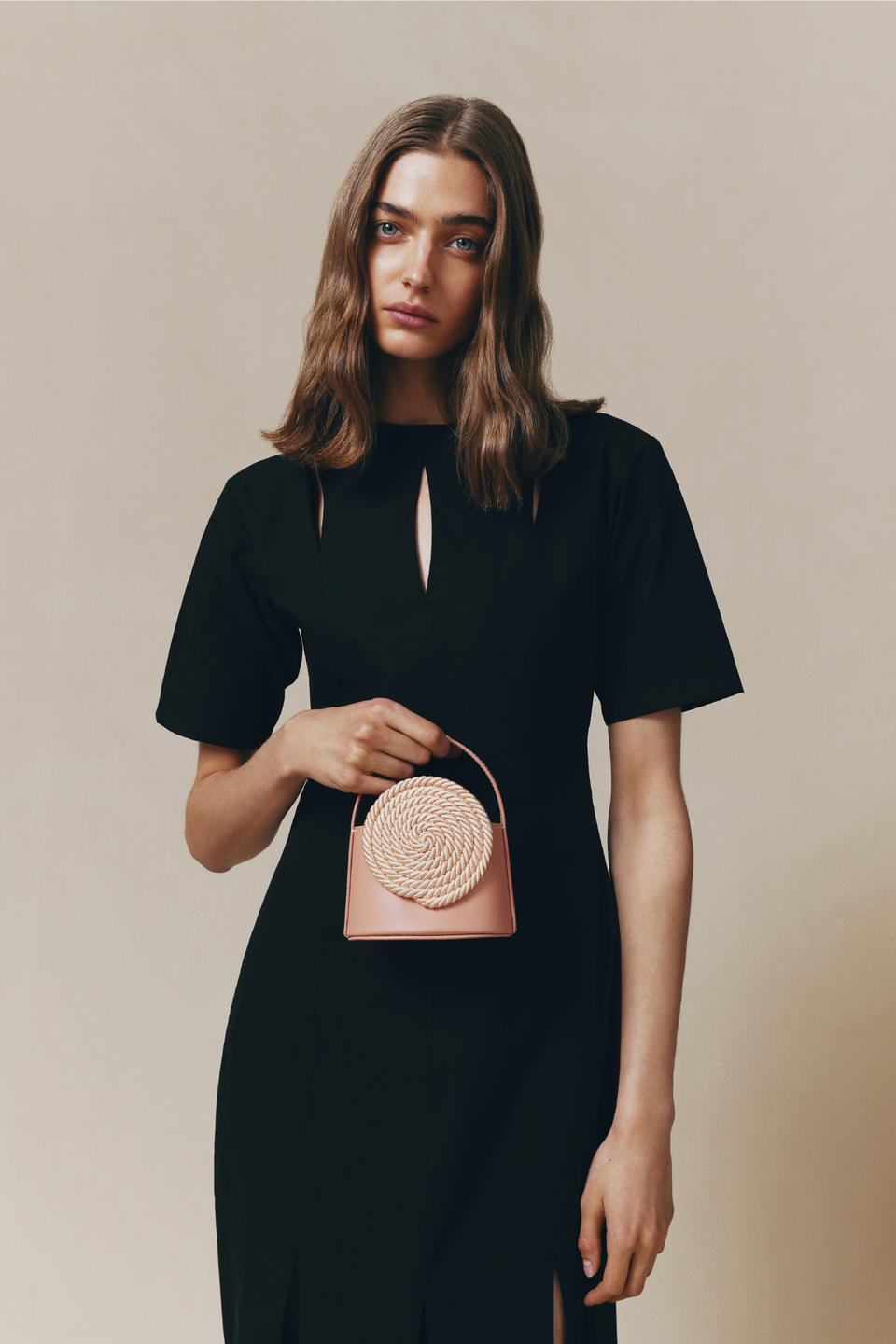 Black cut-out long dress  DESTREE
