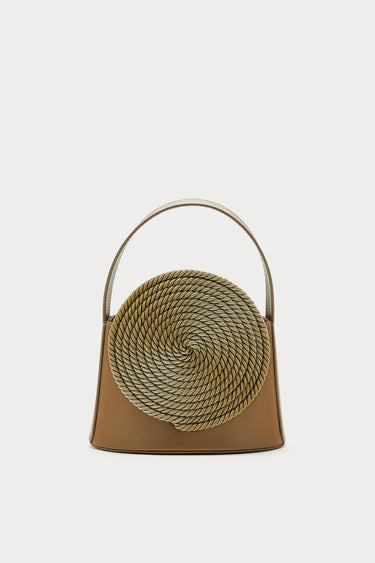 Leather bag with passementerie details - Khaki