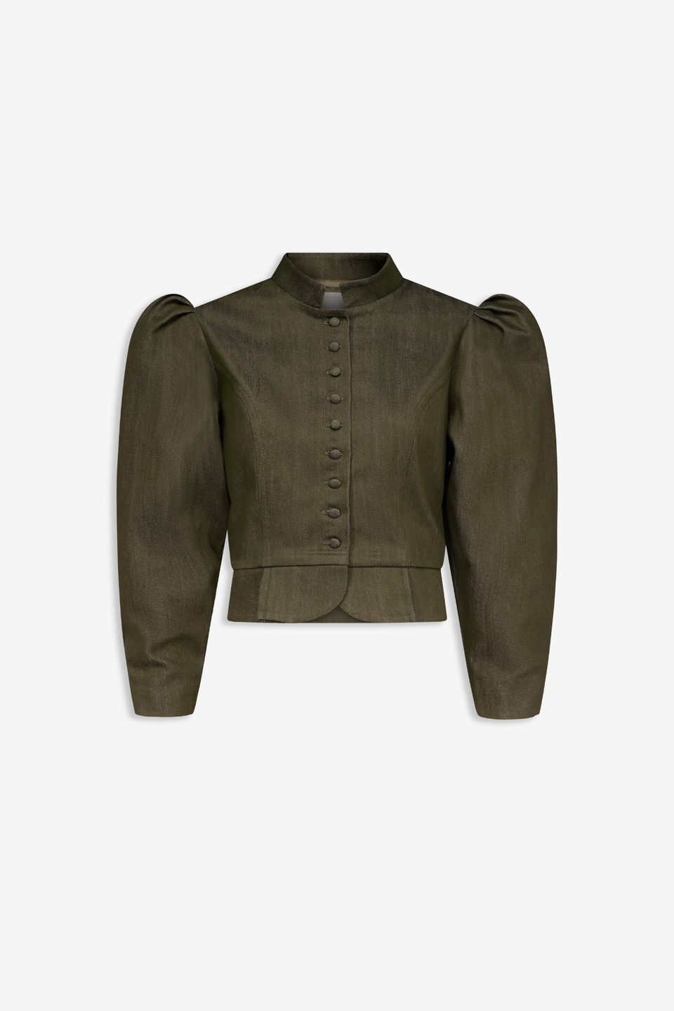 オダカODAKHA specter puff sleeve P/O Denim khaki puff sleeve jacket – DESTREE