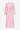 Pink striped long cotton dress with V-neck and tie waist detail