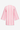Pink and white striped tunic with V-neckline
