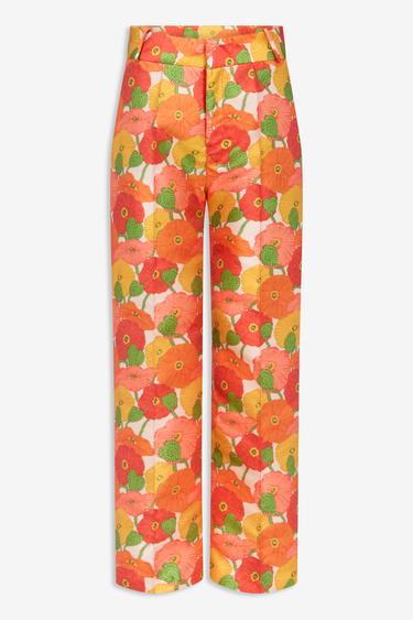 Satin trousers — Multicolour floral