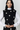 Black mini glossy leather bag with passementerie details