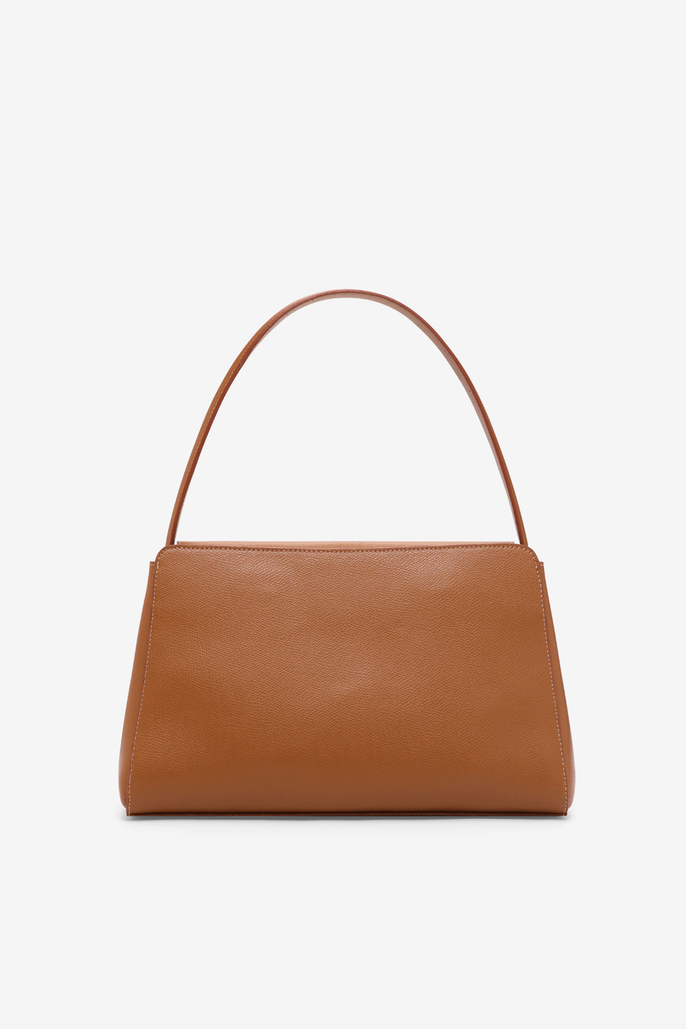 Leather shoulder bag with drop-shaped detail - Camel – DESTREE