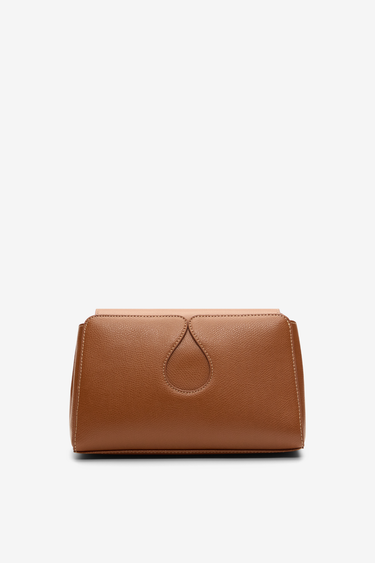 Crossbody Bag — Camel grained leather