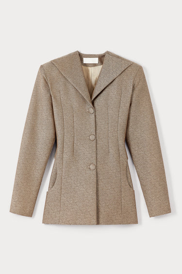 Veste ajustée en crêpe - Beige