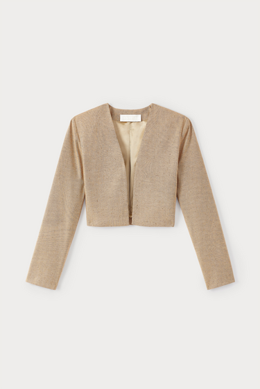 Chestnut cropped jacket