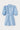 Niagara blue satin puff sleeve short dress