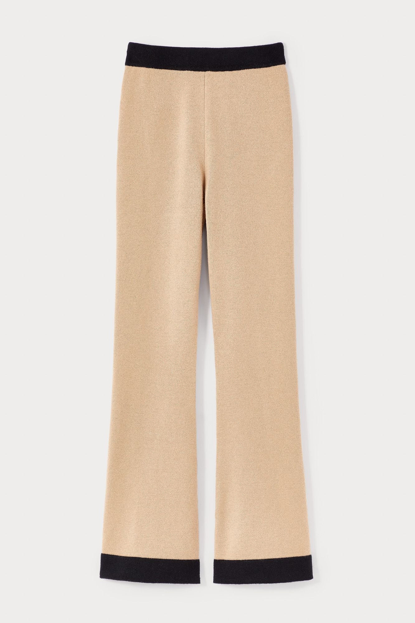 d'estrëe paris BICOLOR BEIGE & BLACK KNITWEAR PANTS