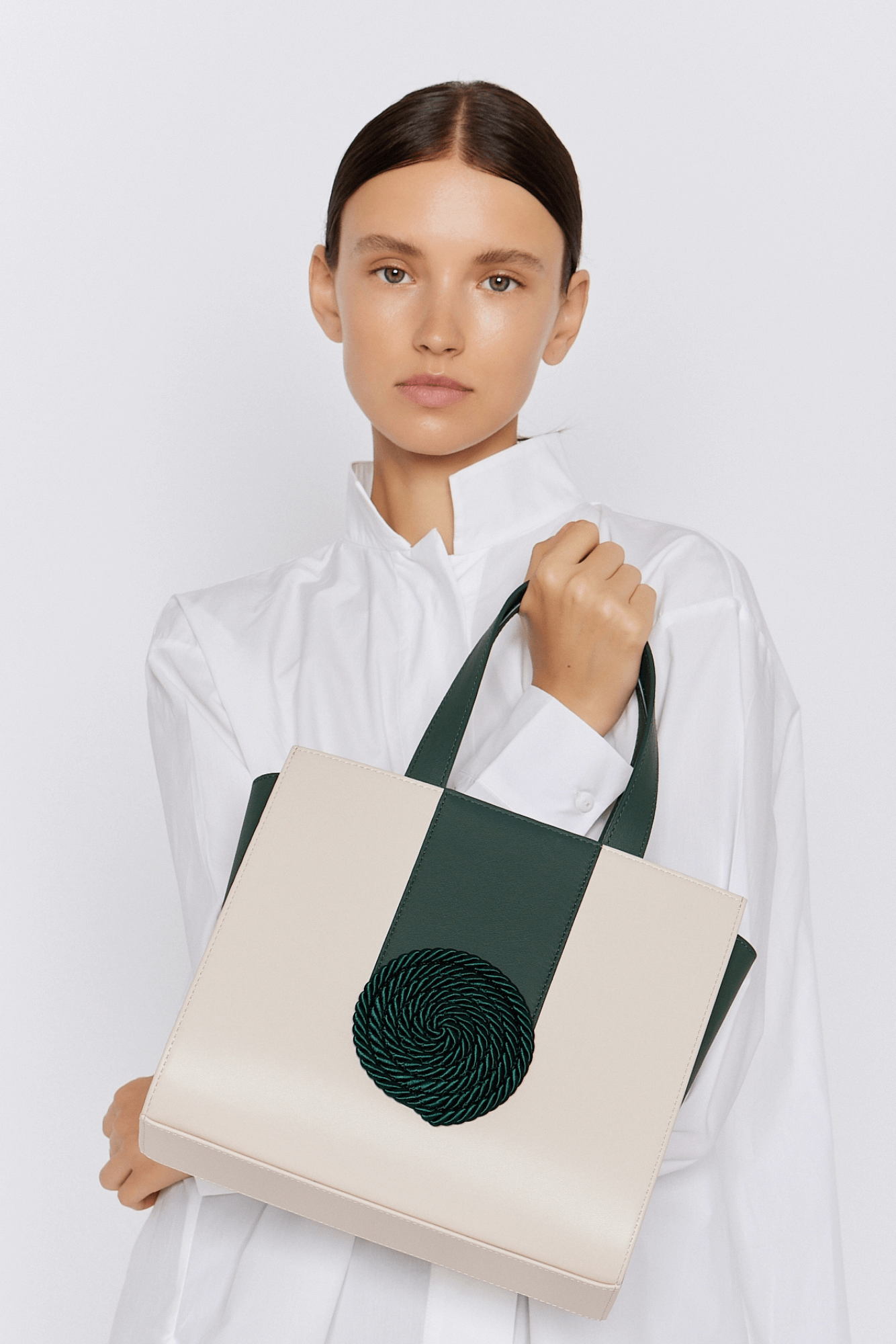 SOL TOTE SMALL OFF-WHITE FOREST