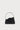 Black asymmetric mini leather bag with passementerie detail