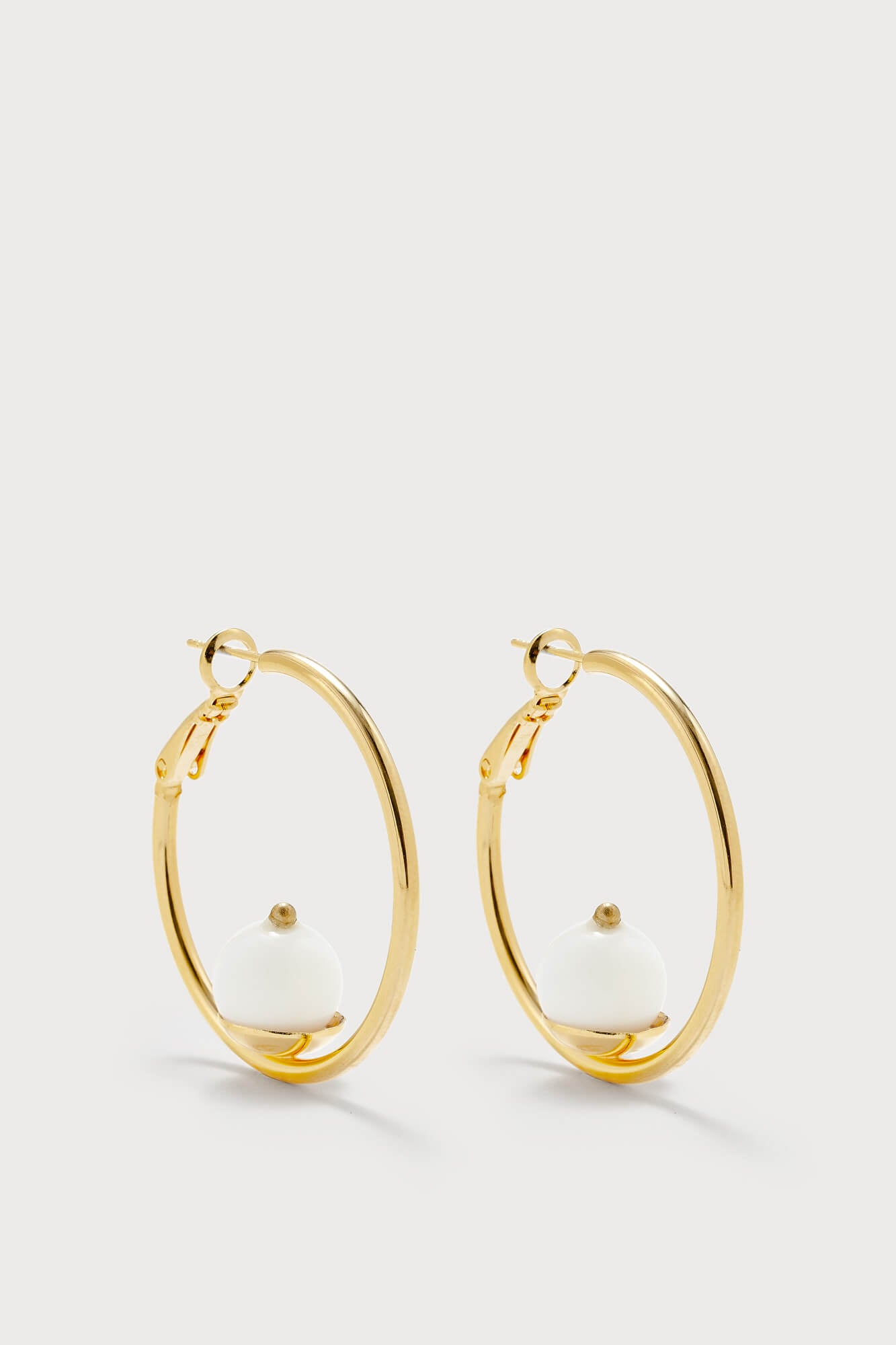 SONIA SMALL HOOPS WHITE