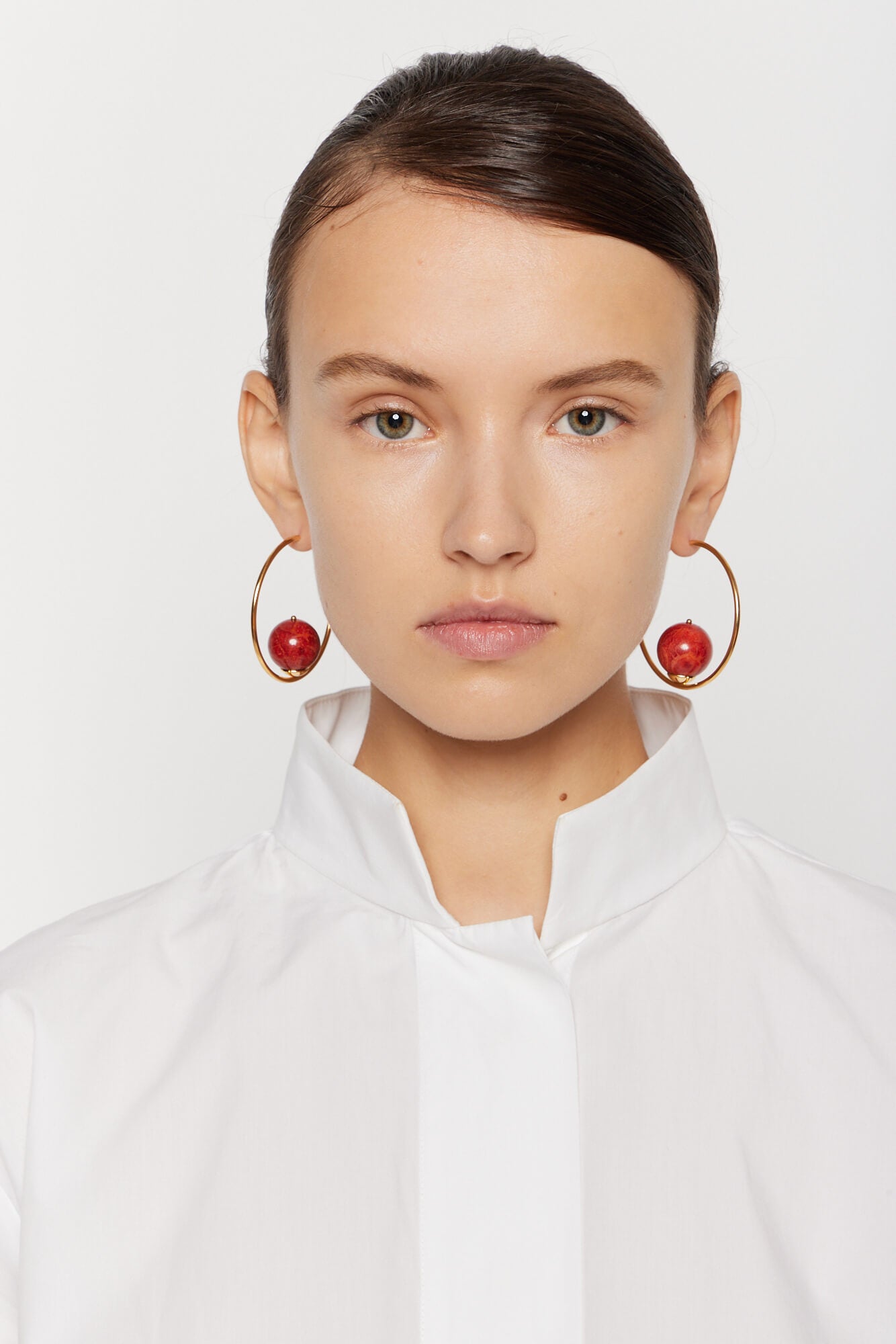 SONIA LARGE HOOPS RED