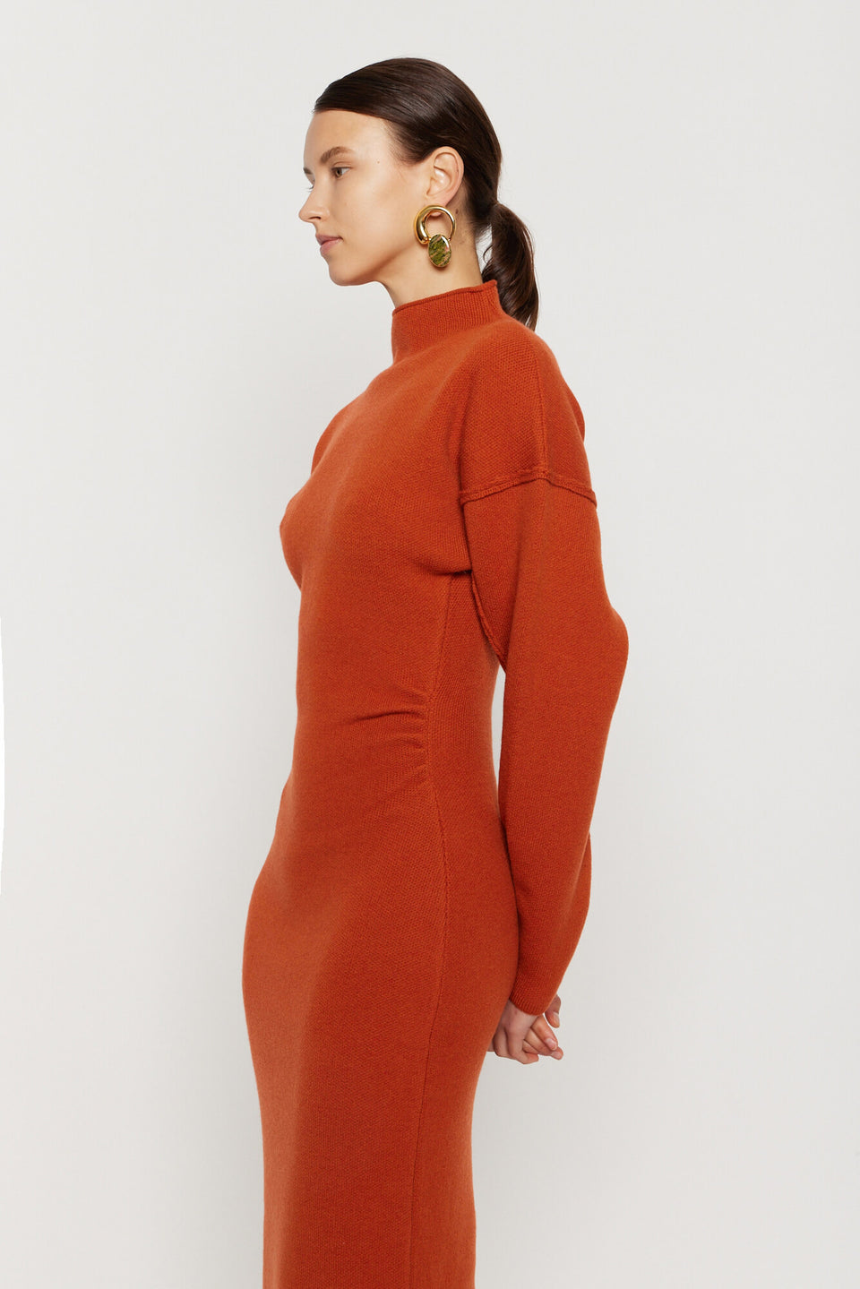 rust knit dress - Bodycon dress