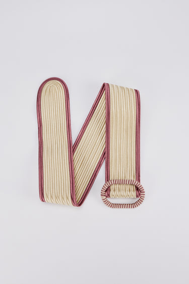 Passementerie belt - Beige & Nude Pink